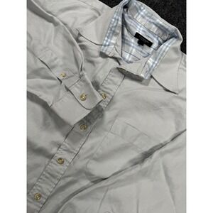 Burberry London Button Up Shirt Mens Large Blue White Check USA